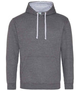 AWDis Varsity Hoodie | Charcoal/Heather Grey thumbnail 1
