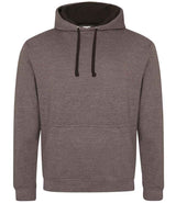 AWDis Varsity Hoodie | Charcoal/Jet Black thumbnail 1