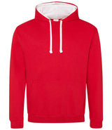 AWDis Varsity Hoodie | Fire Red/Arctic White thumbnail 1