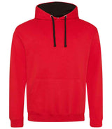 AWDis Varsity Hoodie | Fire Red/Jet Black thumbnail 1