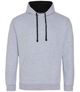 AWDis Varsity Hoodie | Heather Grey/Jet Black thumbnail 1