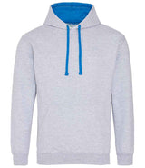 AWDis Varsity Hoodie | Heather Grey/Sapphire Blue thumbnail 1