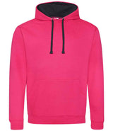 AWDis Varsity Hoodie | Hot Pink/French Navy thumbnail 1