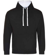 AWDis Varsity Hoodie | Jet Black/Arctic White thumbnail 1