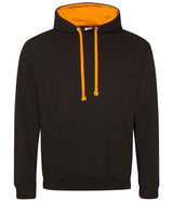 AWDis Varsity Hoodie | Jet Black/Orange Crush thumbnail 1