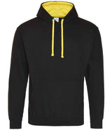 AWDis Varsity Hoodie | Jet Black/Sun Yellow thumbnail 1