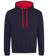 AWDis Varsity Hoodie | New French Navy/Fire Red thumbnail 1