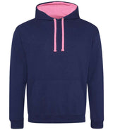 AWDis Varsity Hoodie | Oxford Navy/Candyfloss Pink thumbnail 1