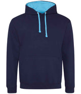 AWDis Varsity Hoodie | Oxford Navy/Hawaiian Blue thumbnail 1