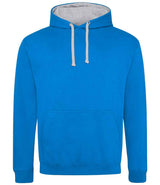 AWDis Varsity Hoodie | Sapphire Blue/Heather Grey thumbnail 1