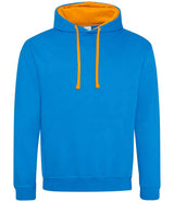 AWDis Varsity Hoodie | Sapphire Blue/Orange Crush thumbnail 1