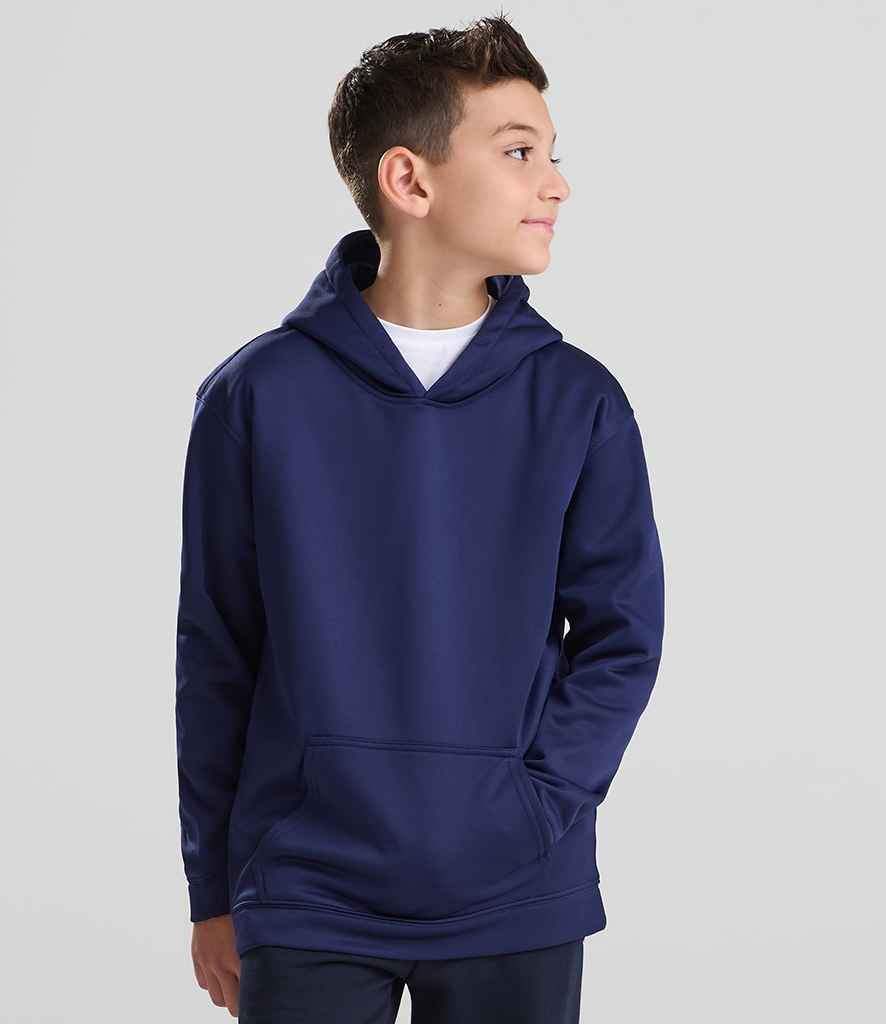 AWDis Kids Sports Polyester Hoodie | Oxford Navy