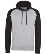 AWDis Baseball Hoodie | Heather Grey/Jet Black thumbnail 1