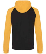 AWDis Baseball Hoodie | Jet Black/Gold thumbnail 2