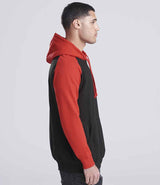 AWDis Baseball Hoodie | Jet Black/Fire Red thumbnail 2
