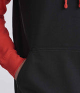AWDis Baseball Hoodie | Jet Black/Fire Red thumbnail 5