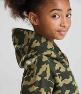 AWDis Kids Camo Hoodie | Green Camo thumbnail 3