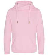 AWDis Cross Neck Hoodie | Baby Pink thumbnail 1