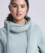 AWDis Cross Neck Hoodie | Dusty Green thumbnail 3