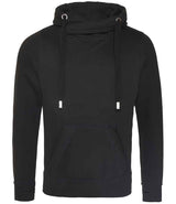 AWDis Cross Neck Hoodie | Jet Black thumbnail 1
