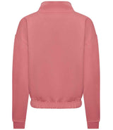 AWDis Ladies Cropped 1/4 Zip Sweatshirt | Dusty Rose thumbnail 2