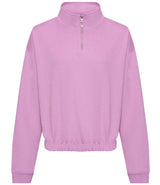 AWDis Ladies Cropped 1/4 Zip Sweatshirt | Lavender thumbnail 6