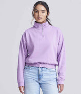 AWDis Ladies Cropped 1/4 Zip Sweatshirt | Lavender thumbnail 1