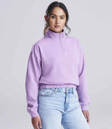 AWDis Ladies Cropped 1/4 Zip Sweatshirt | Lavender thumbnail 2