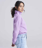 AWDis Ladies Cropped 1/4 Zip Sweatshirt | Lavender thumbnail 3