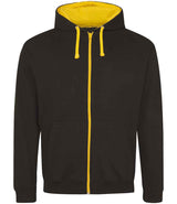 AWDis Varsity Zoodie | Jet Black/Gold thumbnail 1