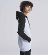 AWDis Baseball Zoodie | Heather Grey/Jet Black thumbnail 3