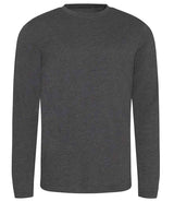 AWDis Long Sleeve Tri-Blend T-Shirt | Heather Charcoal thumbnail 1