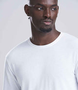 AWDis Long Sleeve Tri-Blend T-Shirt | Solid White thumbnail 4