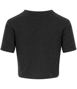 AWDis Ladies Tri-Blend Cropped T-Shirt | Heather Black thumbnail 2