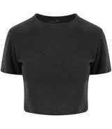 AWDis Ladies Tri-Blend Cropped T-Shirt | Heather Black thumbnail 1