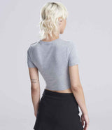 AWDis Ladies Tri-Blend Cropped T-Shirt | Heather Grey thumbnail 2