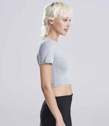 AWDis Ladies Tri-Blend Cropped T-Shirt | Heather Grey thumbnail 3
