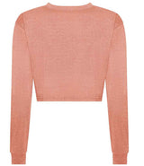 AWDis Ladies Long Sleeve Cropped T-Shirt | Dusty Pink thumbnail 2