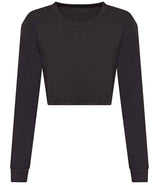 AWDis Ladies Long Sleeve Cropped T-Shirt | Heather Black thumbnail 5
