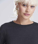 AWDis Ladies Long Sleeve Cropped T-Shirt | Heather Black thumbnail 4