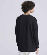 AWDis Unisex Oversize 100 Long Sleeve T-Shirt | Deep Black thumbnail 2