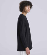 AWDis Unisex Oversize 100 Long Sleeve T-Shirt | Deep Black thumbnail 3