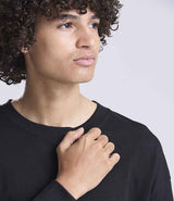 AWDis Unisex Oversize 100 Long Sleeve T-Shirt | Deep Black thumbnail 4