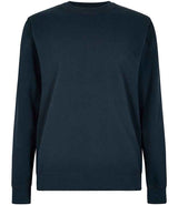 Kustom Kit Regular Fit Piqué Sweatshirt | Navy thumbnail 1