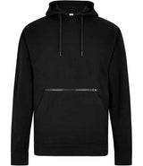 Kustom Kit Regular Fit Piqué Zipped Pocket Hoodie | Black thumbnail 1