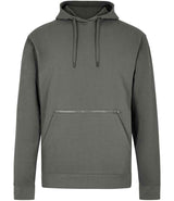 Kustom Kit Regular Fit Piqué Zipped Pocket Hoodie | Dark Grey thumbnail 1