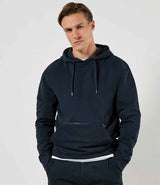 Kustom Kit Regular Fit Piqué Zipped Pocket Hoodie | Navy thumbnail 1