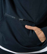 Kustom Kit Regular Fit Piqué Zipped Pocket Hoodie | Navy thumbnail 3