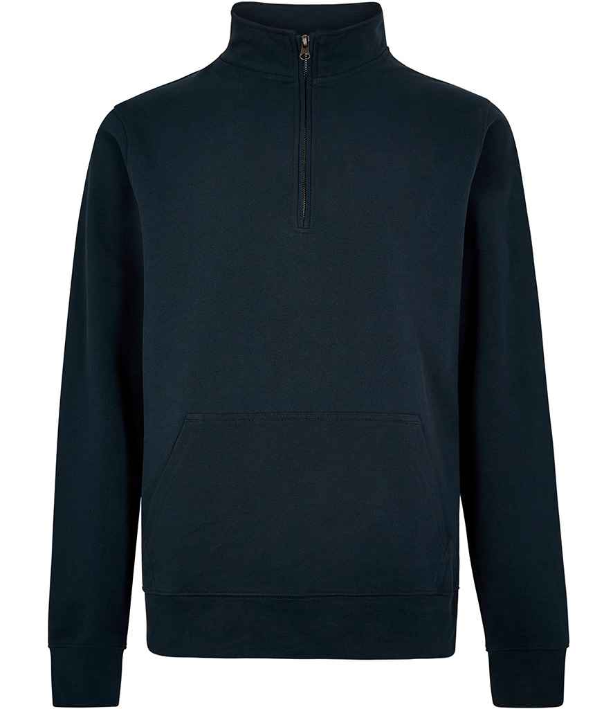 Kustom Kit Regular Fit 1/4 Zip Piqué Sweatshirt | Navy