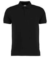 Kustom Kit Klassic Heavy Slim Fit Piqué Polo Shirt | Black thumbnail 2